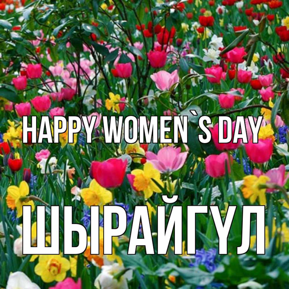 Greetings card с именем, ШЫРАЙГҮЛ happy women`s day с международным женским днем поздравления для женщины Greetings with text for free download 
